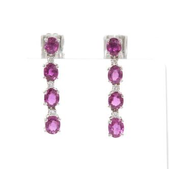 2.94ct Ruby and Diamond Earrings