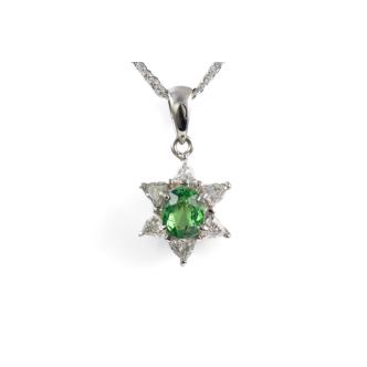 0.76ct Tsavorite and Diamond Pendant