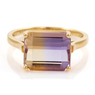 4.00ct Ametrine and Diamond Ring