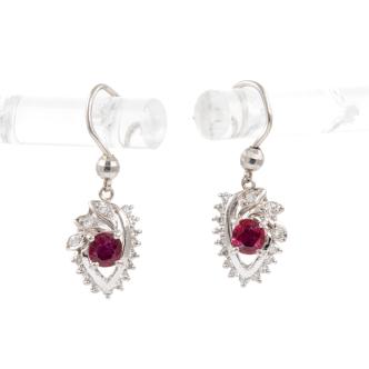 Ruby and Diamond Earrings