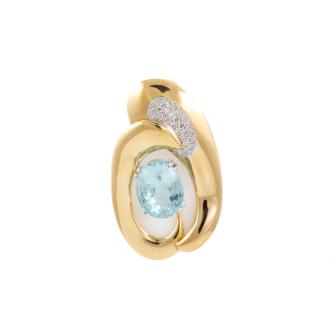 9.00ct Aquamarine and Diamond Pendant