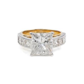 5.32ct Princess cut Diamond Ring