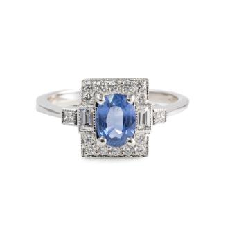 1.07ct Sri Lankan Sapphire & Diamond GIA