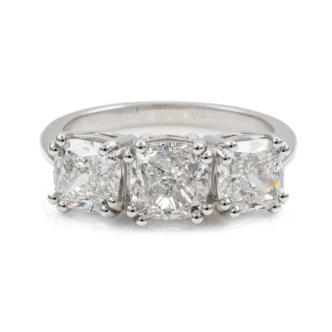 3.55ct Diamond Trilogy Ring GIA
