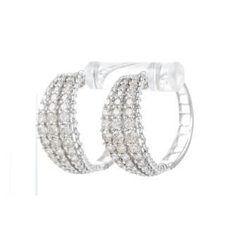 2.01ct Diamond Hoop Earrings