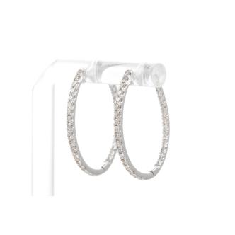 1.02ct Diamond Hoop Earrings
