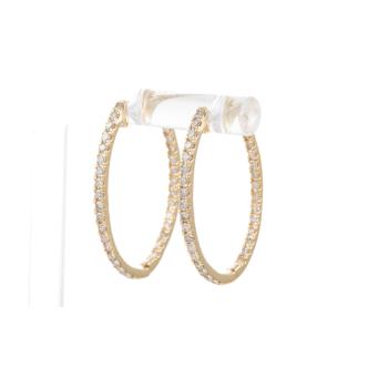 1.04ct Diamond Hoop Earrings