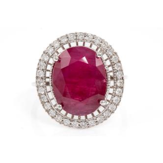 5.94ct Ruby and Diamond Ring