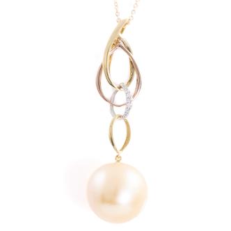 14.9mm South Sea Pearl & Diamond Pendant
