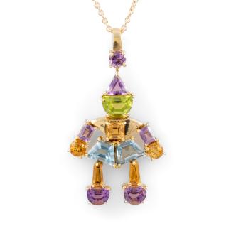 Multi-coloured Gemstone Pendant
