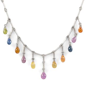 Sapphire & Diamond Necklace