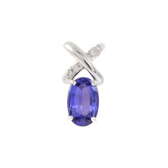 5.31ct Tanzanite and Diamond Pendant