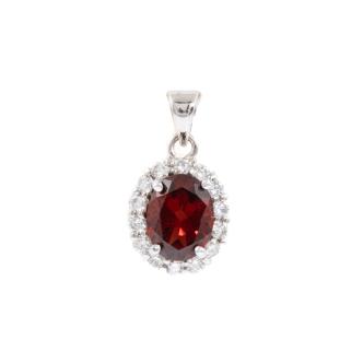 2.00ct Garnet and Diamond Pendant