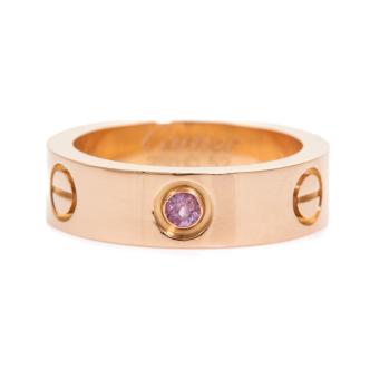 Cartier Love Pink Sapphire Ring
