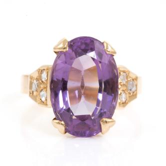 6.00ct Amethyst and Diamond Ring
