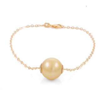 12.7mm Golden South Sea Pearl Bracelet