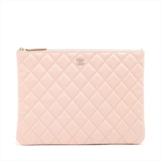 Chanel Quilted Lambskin O Case Clutch