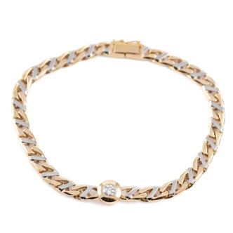 25.5g Gold & Platinum Diamond Bracelet