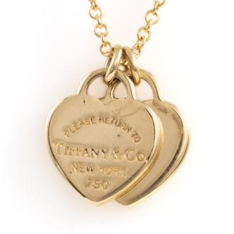 Return to Tiffany & Co. Double Heart Tag