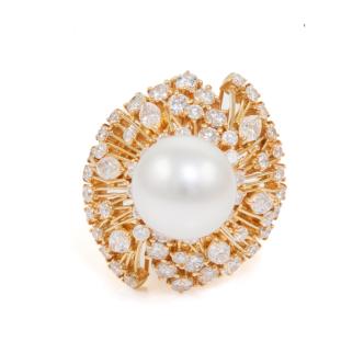 Pearl and Diamond Ring