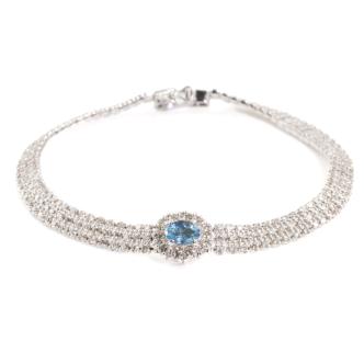 Aquamarine and Diamond Bracelet