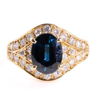 2.88ct Sapphire and Diamond Ring