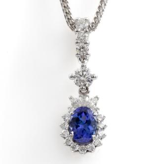 1.50ct Tanzanite and Diamond Pendant