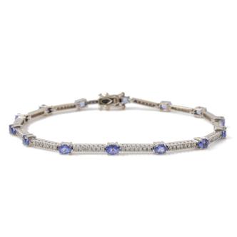 2.80ct Tanzanite and Diamond Bracelet
