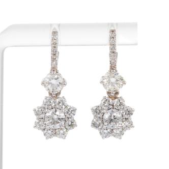 3.63ct Diamond Leverback Earrings