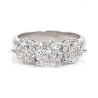 3.50ct Diamond Trilogy Ring GIA