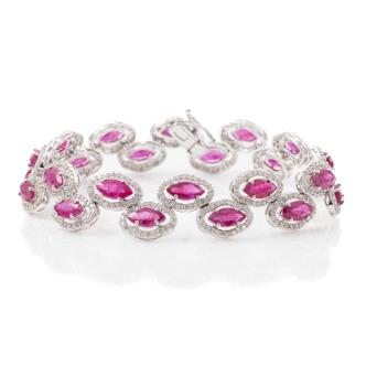 14.85ct Ruby & 2.65ct Diamond Bracelet