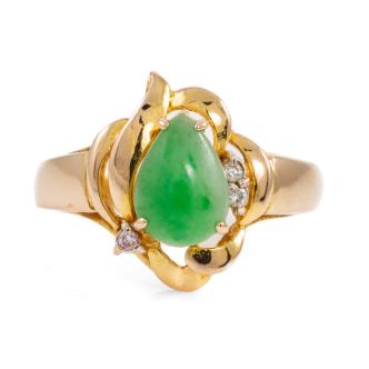 Jade and Diamond Ring