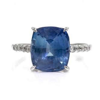4.29ct Sapphire and Diamond Ring
