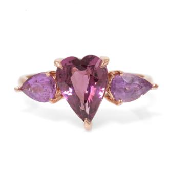 Spinel and Unheated Sapphire Ring