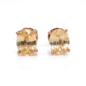 1.95ct Yellow Sapphire Stud Earrings