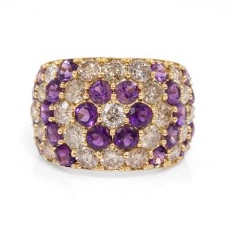 2.70ct Amethyst and Diamond Ring