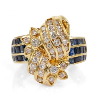 1.51ct Sapphire and Diamond Ring