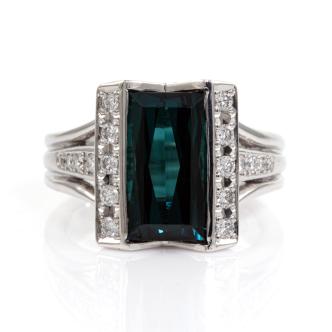4.21ct Tourmaline and Diamond Ring