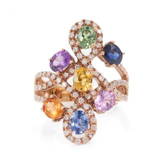3.25ct Sapphire and Diamond Ring
