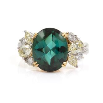 6.03ct Tourmaline and Diamond Ring
