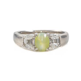 1.20ct Chrysoberyl and Diamond Ring