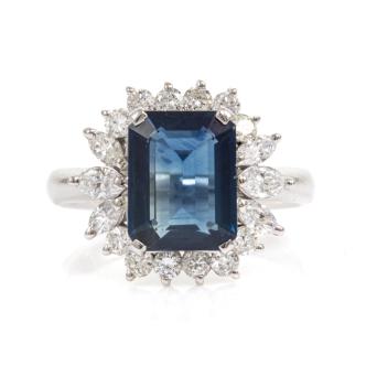 3.62ct Sapphire and Diamond Ring