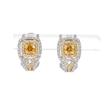 1.12ct Fancy Colour Diamond Earrings