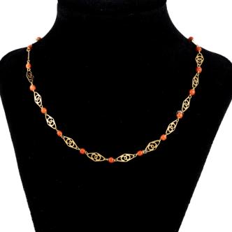 Coral Bead Necklace