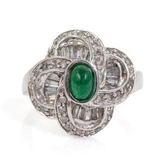 Emerald and Diamond Ring
