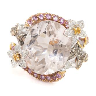 7.10ct Morganite & Diamond Ring