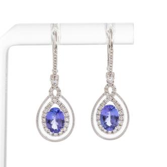 1.66ct Tanzanite and Diamond Earrings