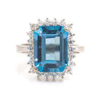 6.00ct Topaz and Diamond Ring