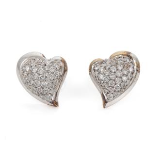 Heart Design Diamond Earrings