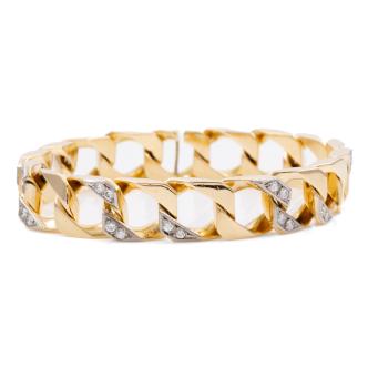Diamond Set Curb Link Bracelet 81.5gm